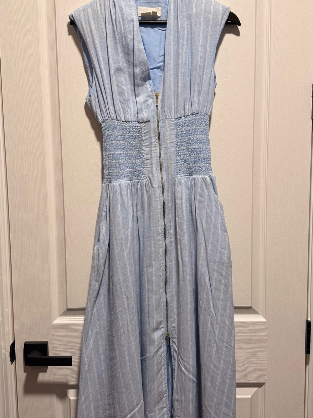 Anthropologie Light Blue Striped Tommie Shirt Dress